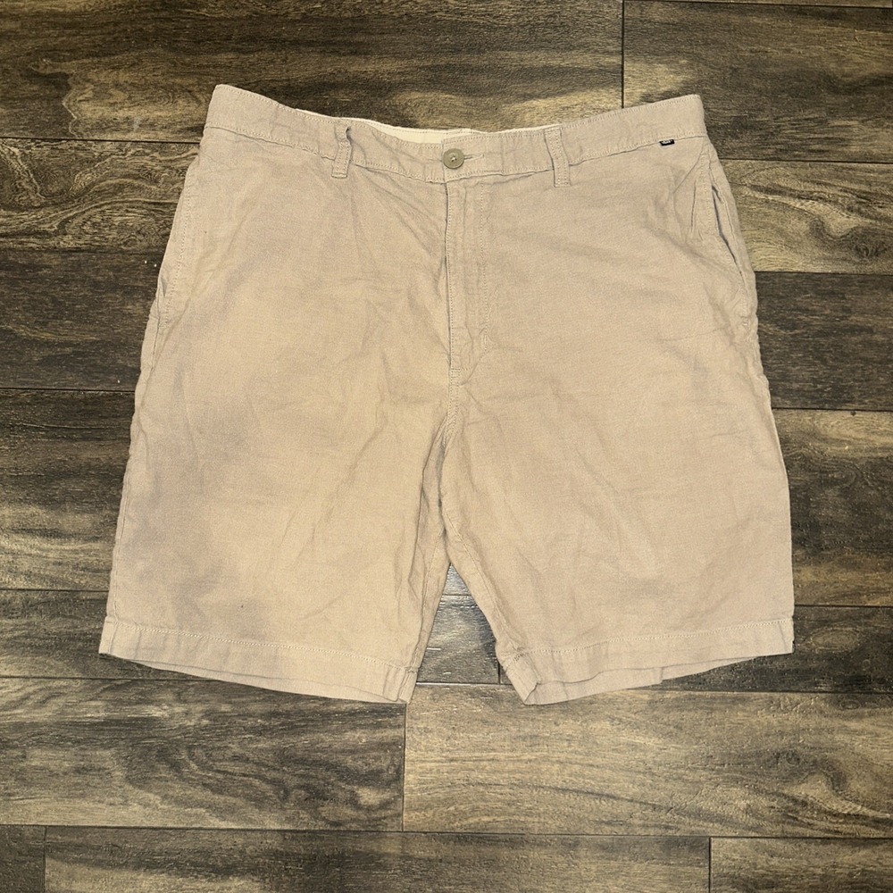 Vans Shorts Skate Casual Flat-Front Chino Men's Size 36 Inseam 9" Beige Outdoor